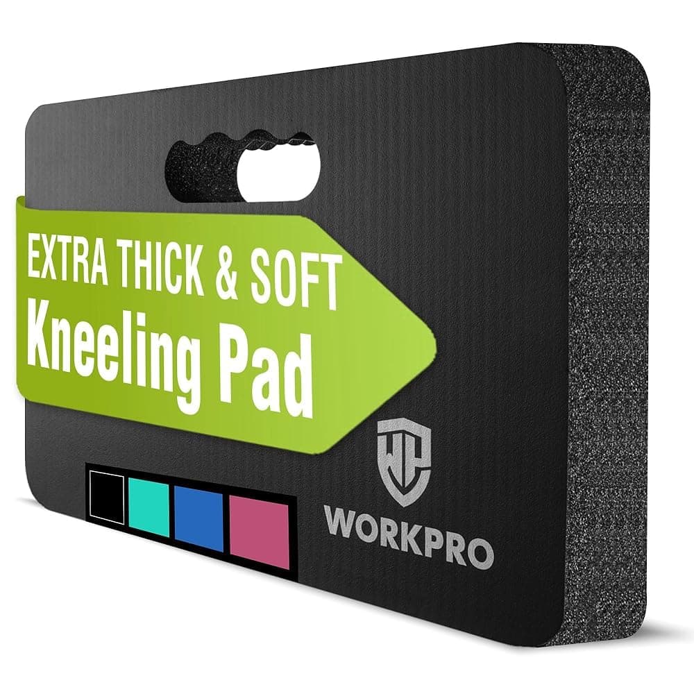 WORKPRO Extra Thick Kneeling Pad, Soft Foam Cushioning for Knee, Large Foam Kneeler Mat for Gardening, Bathing Baby, Workout Supplies, 17.5 x 11 x 1.5 in, Black : Tools &amp; Home Improvement image 1