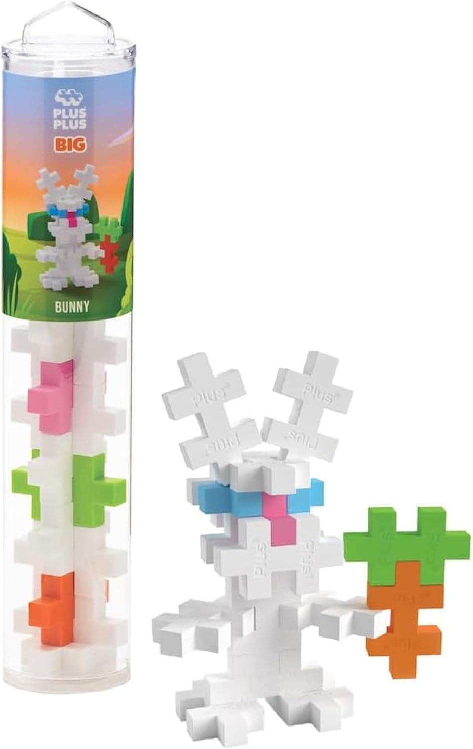 PLUS PLUS Big - 15 Piece Easter Bunny Tube image 1