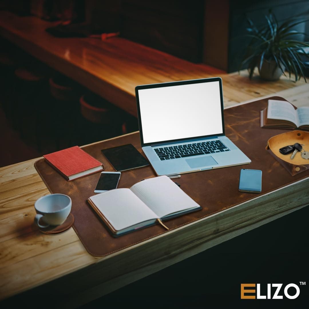 Elizo Real Leather Desk Mat Set (32x16) thumbnail 5