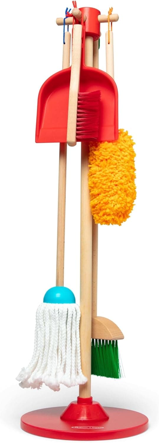 Melissa & Doug Dust Sweep Mop 6-Piece Toddler Cleaning Set — Easter Gifts gift idea