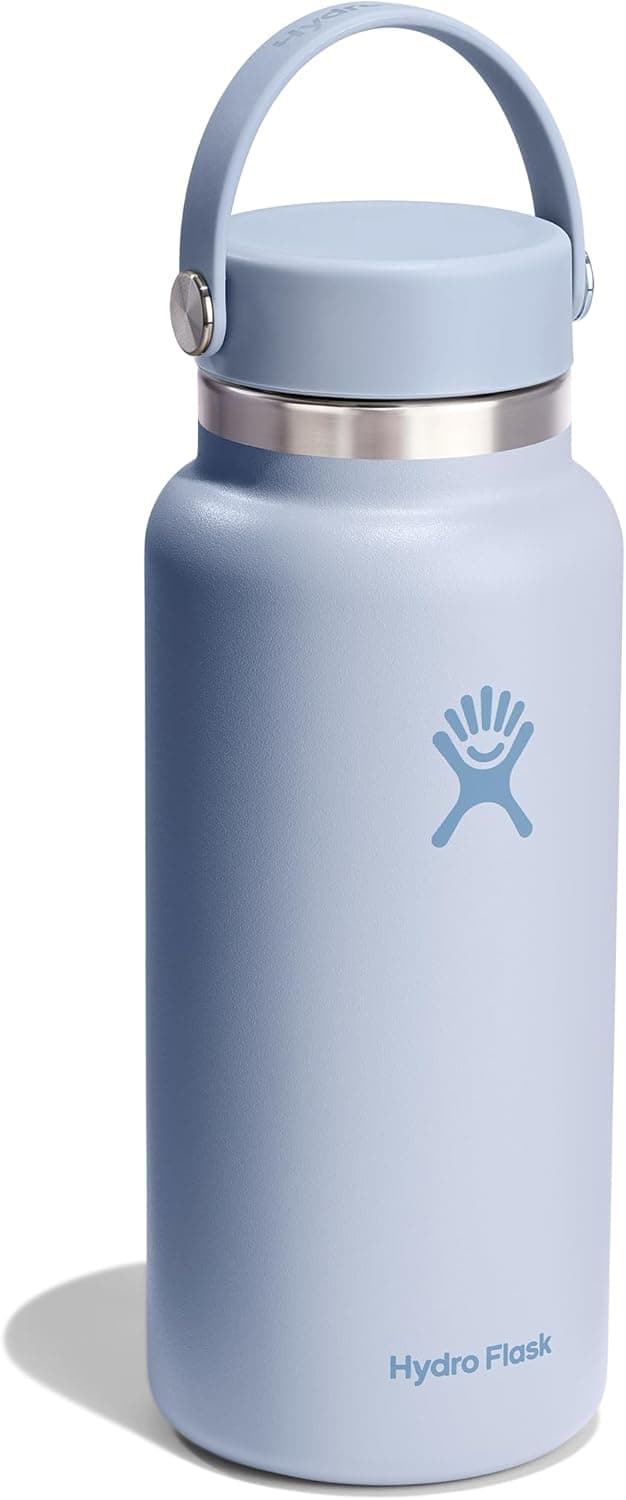 Hydro Flask Water Bottle - Insulated Stainless Steel - Wide Mouth Flex Lid, Non Spill, Leakproof and Refillable in 32 Oz Surf Blue : Sports &amp; Outdoors thumbnail 2