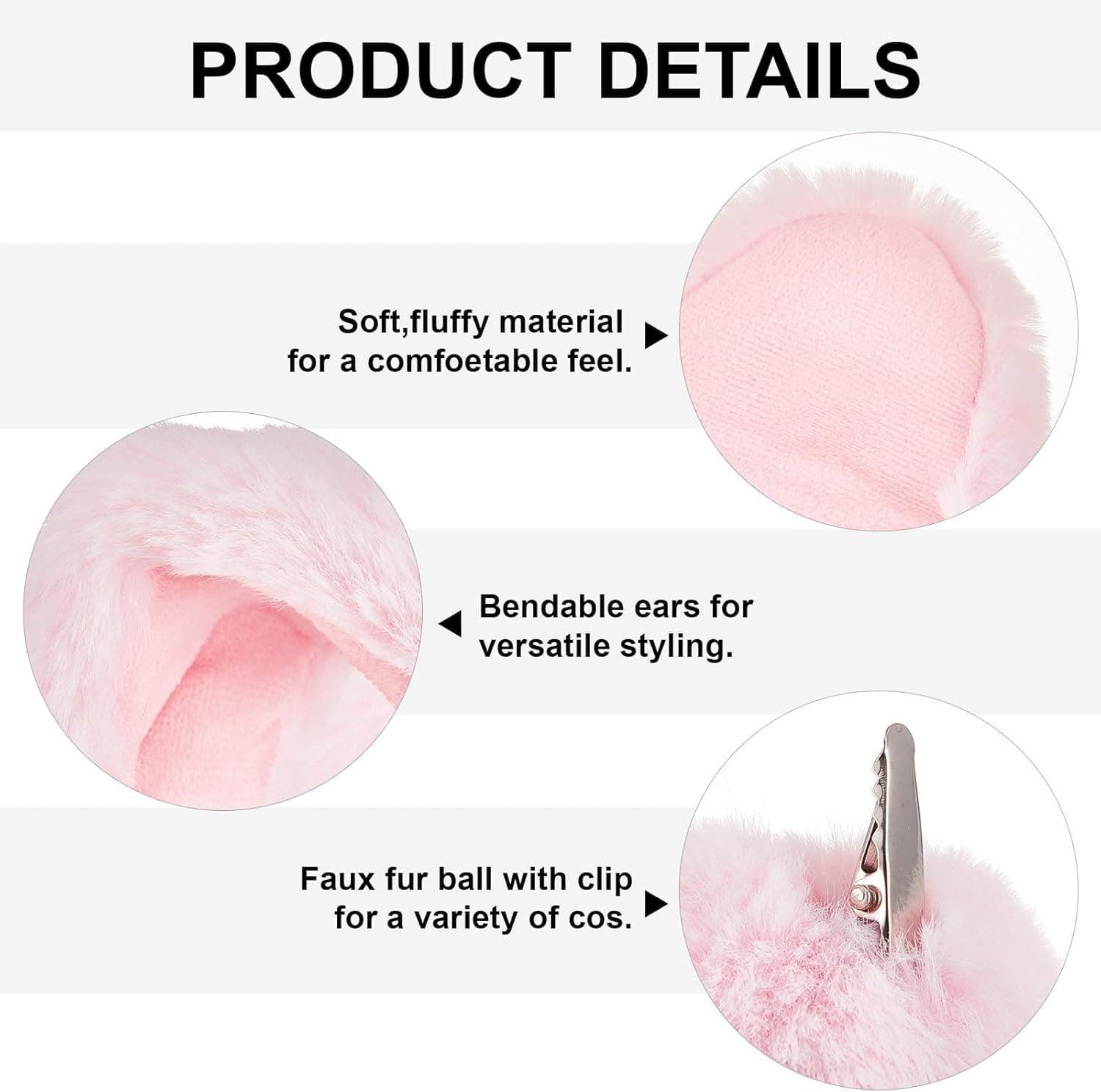 Easter Bunny Ears Headband with Tail Costume Accessories thumbnail 3