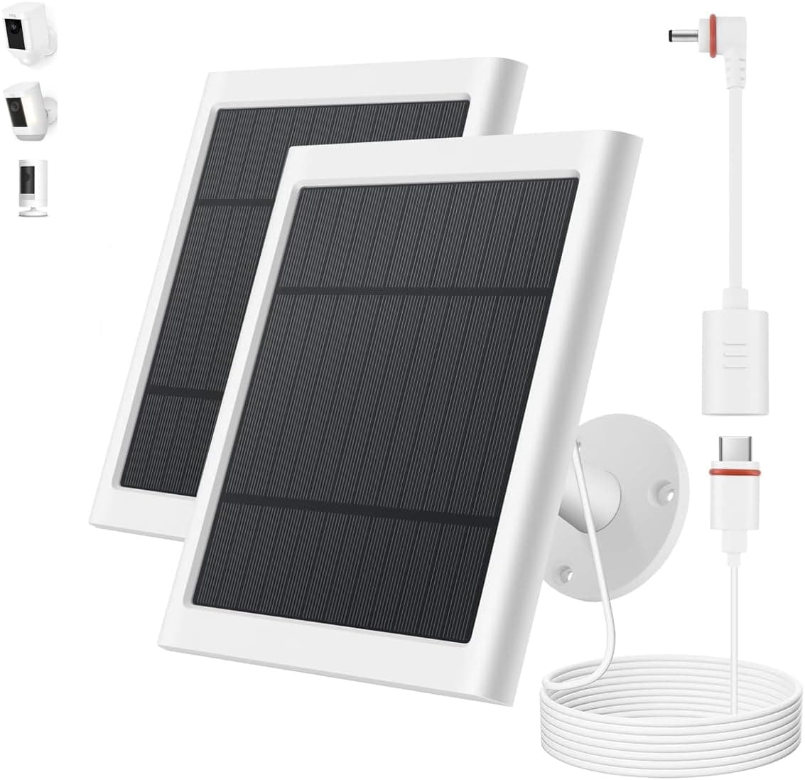 Solar Panel Charger for Ring Cameras - 2 Pack image 1