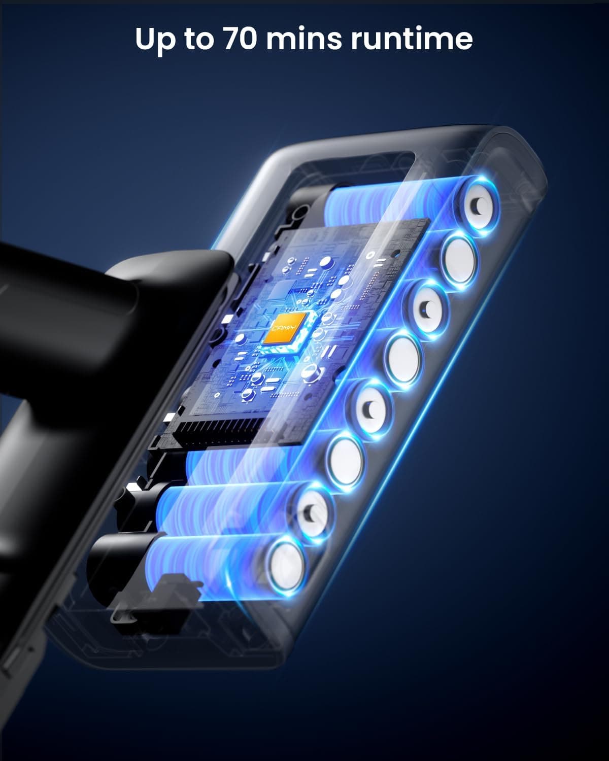 Amazon.com - Cordless Vacuum Cleaner, Upgraded 650W 55KPA 70Mins Cordless Stick Vacuum Cleaner with Self-Standing and Touch Screen, Anti-tangle Wireless Vacumm, Vacuum Cleaners for Home/Pet Hair/Carpets/Floors thumbnail 4