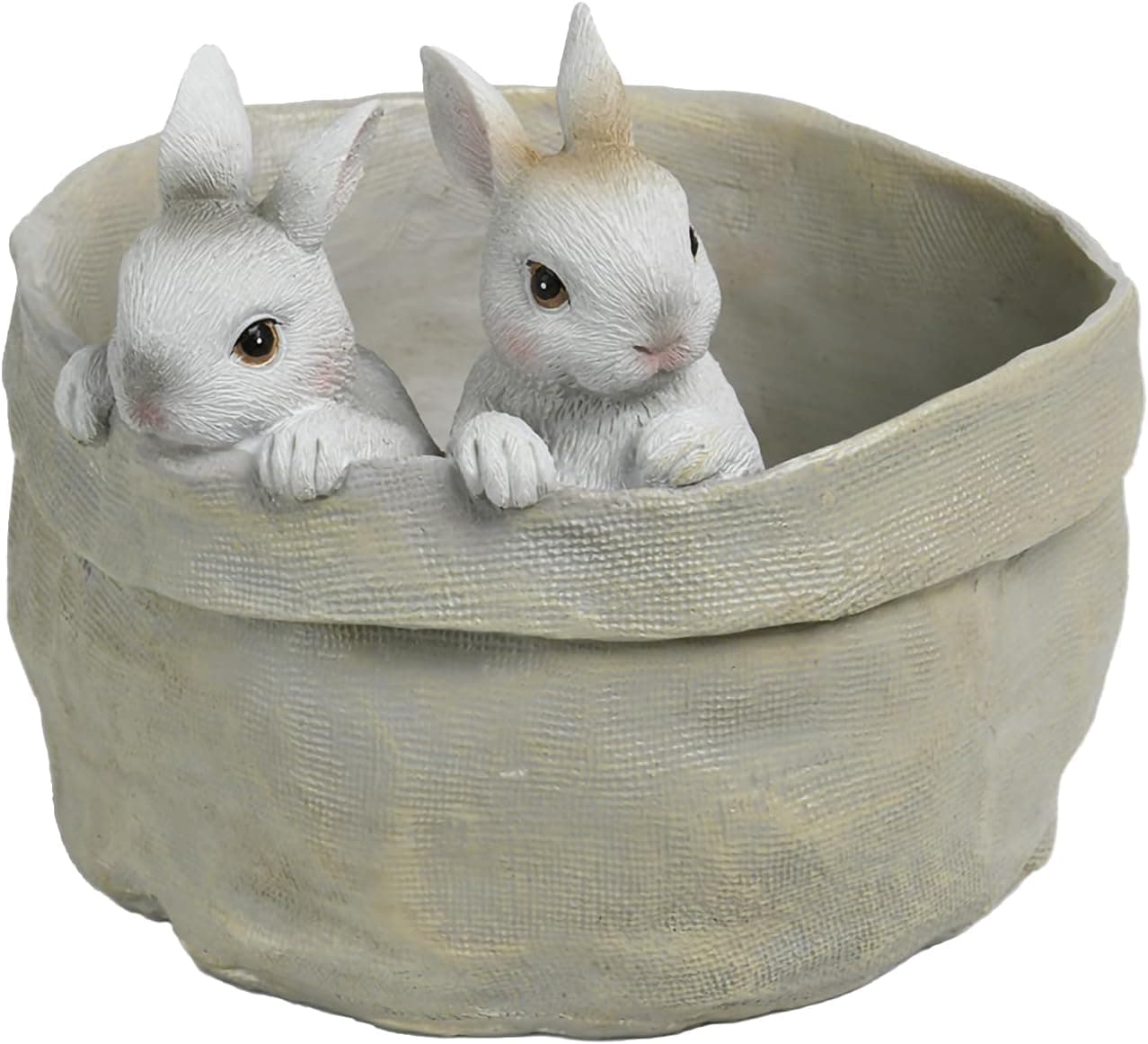 Newman House Studio Spring Bunny Flower Pot Easter-Decor - Decorative Garden Pots Cactus-Succulents Bunny Flower Pots Indoor Outdoor Plant Pots for Home Farmhouse Décor 7.5 * 7.4 * 6.1 Inch : Patio, Lawn &amp; Garden thumbnail 2