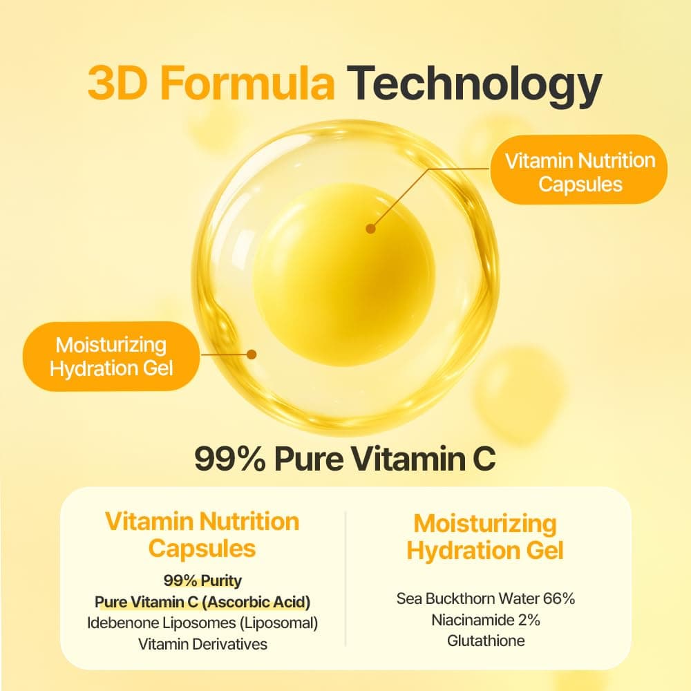 COSCELL Vita C Capsule Cream - Korean Boba Vitamin C Capsule Brightening Cream - Lightweight Moisturizer For Radiant Skin, 50ml / 1.69 Fl Oz : Beauty &amp; Personal Care thumbnail 3