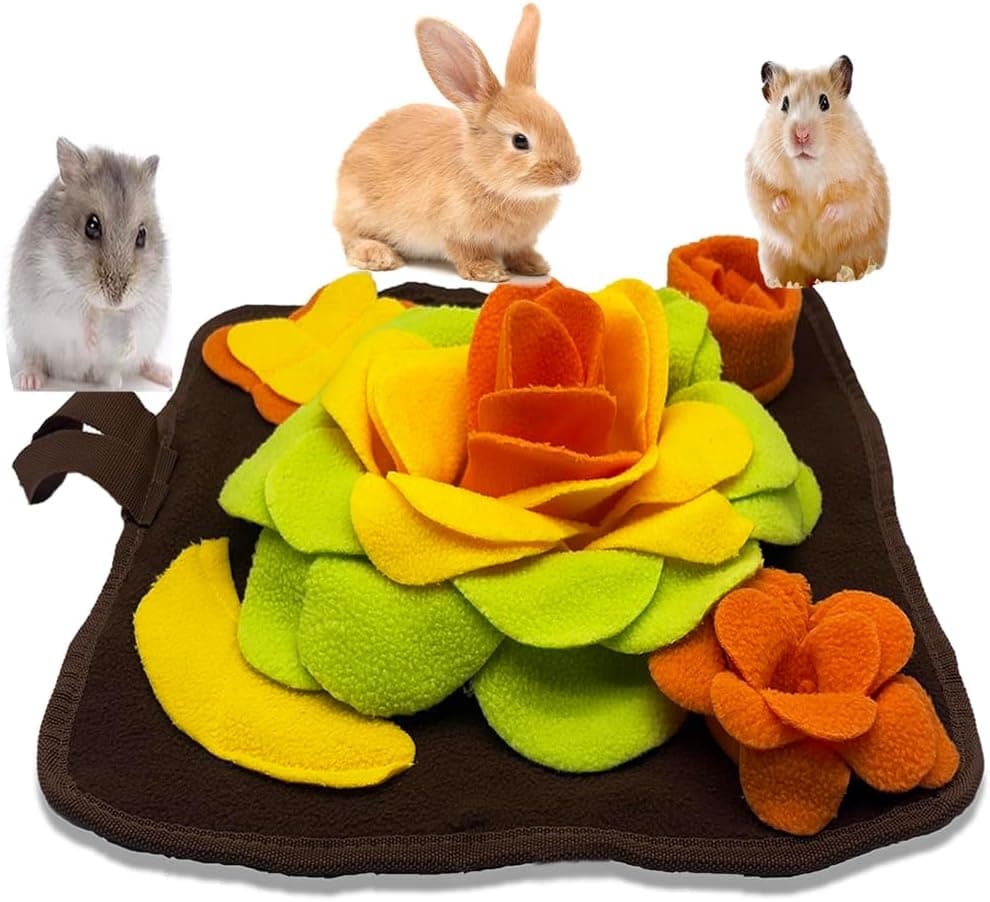 Rabbit Foraging Mat Snuffle Mat for Small Animals in Pink thumbnail 4