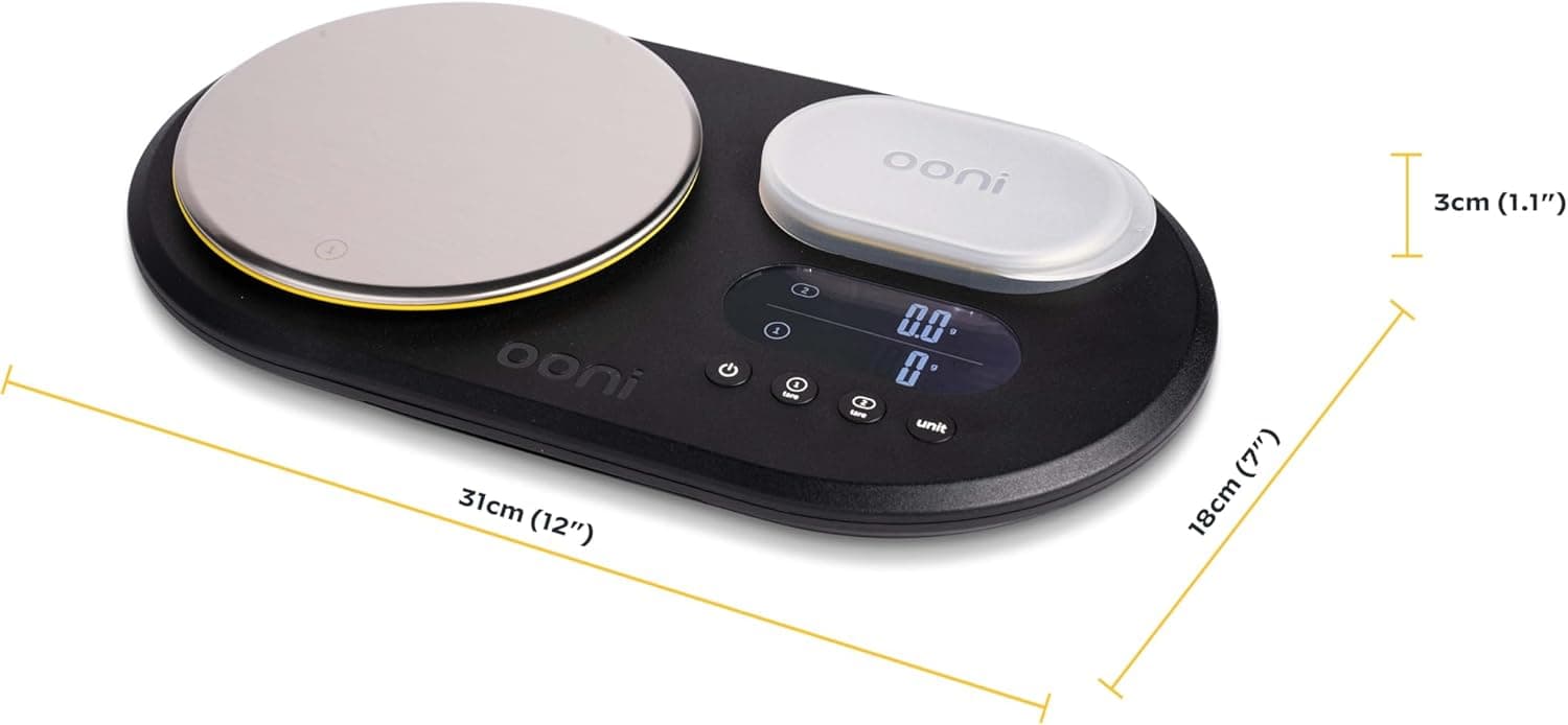 Ooni Dual Platform Digital Scales - Digital Baking Cooking Scales - Digital Kitchen Food Scales - LCD Display with Batteries - Ooni Pizza Oven Accessories: Home &amp; Kitchen thumbnail 2