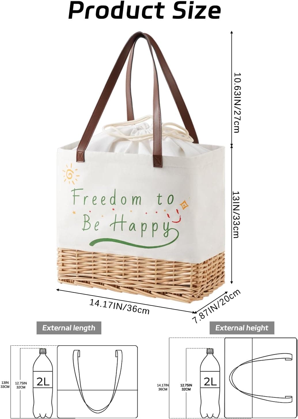 WeaveNove Wicker Picnic Basket for 2 thumbnail 2