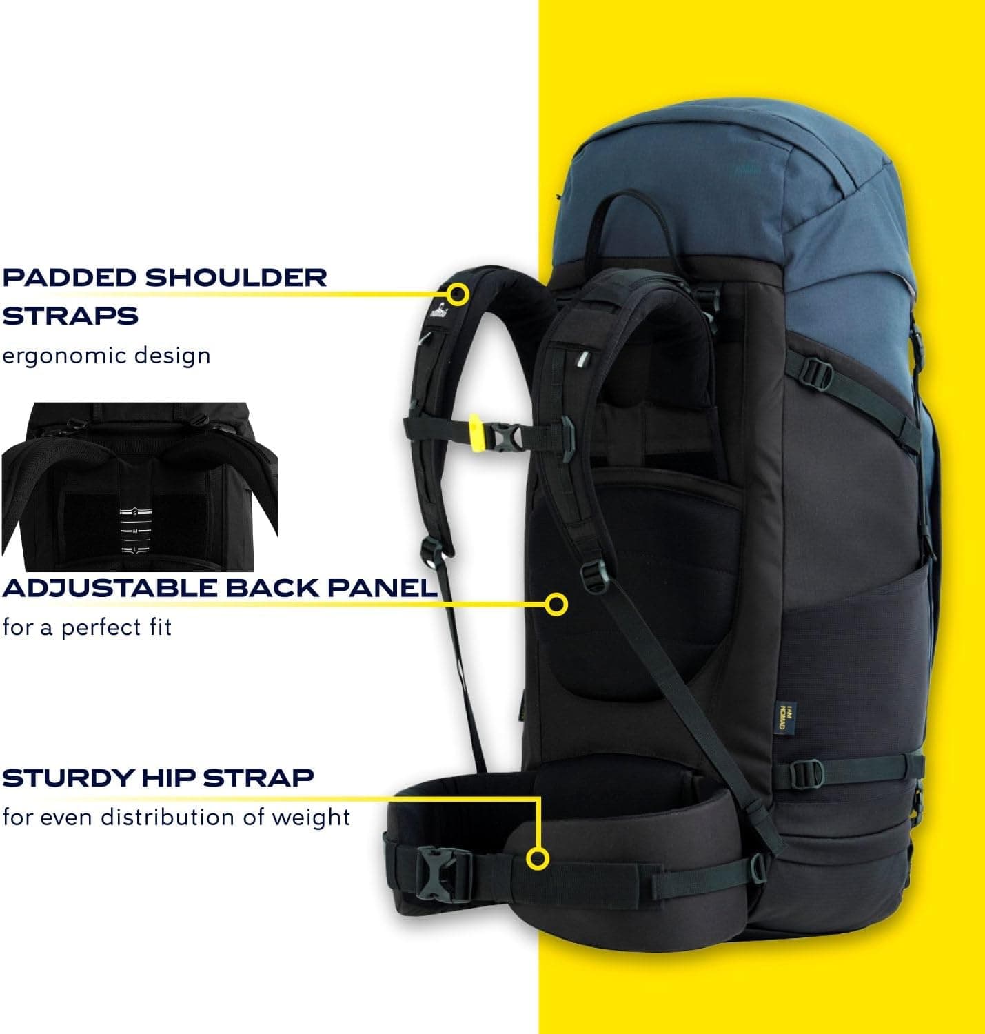NOMAD Batura Backpack - Premium 70L Pack with Rain Cover thumbnail 4