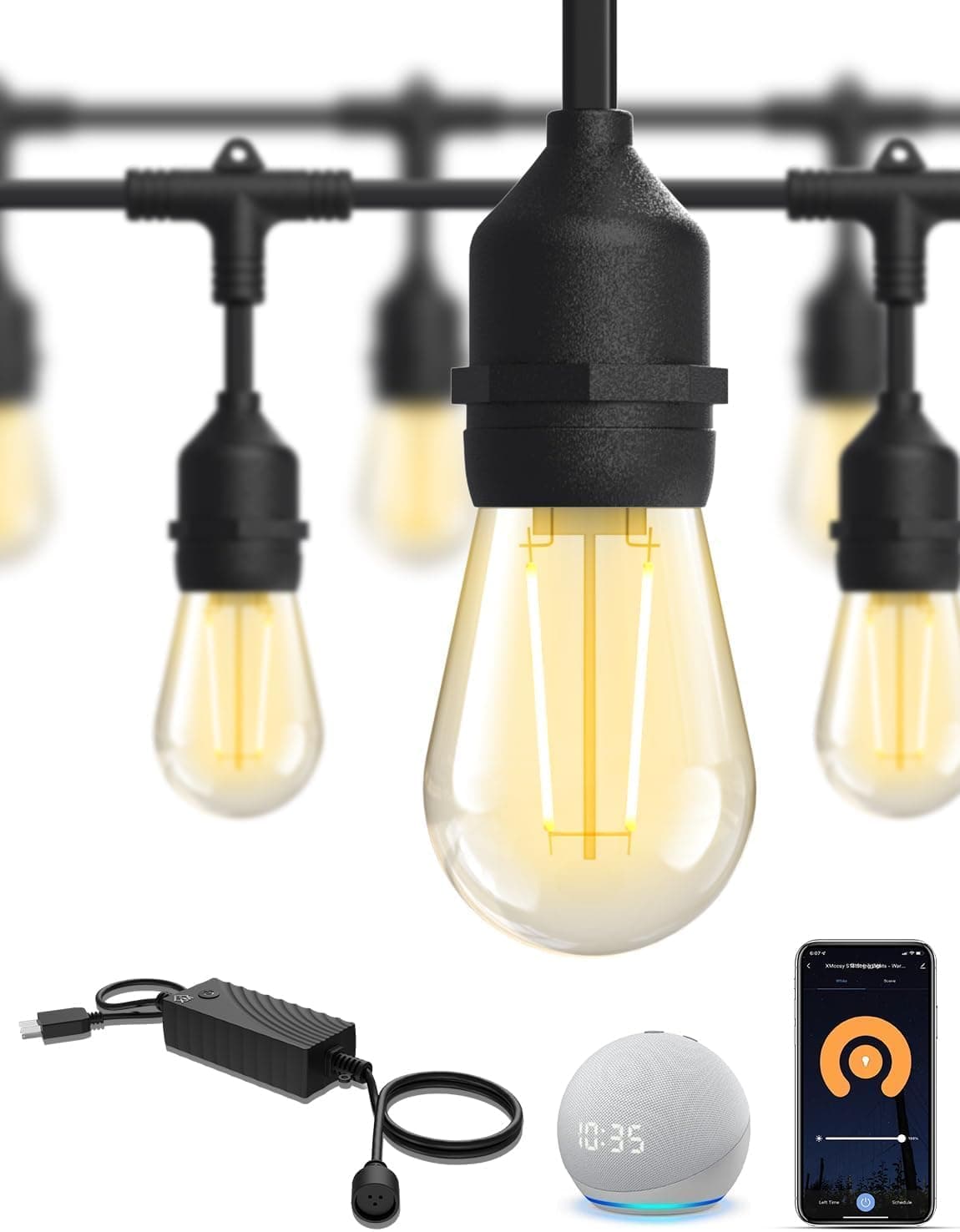 XMCOSY+ Smart Patio Lights 49Ft LED Outdoor String Lights — gift idea