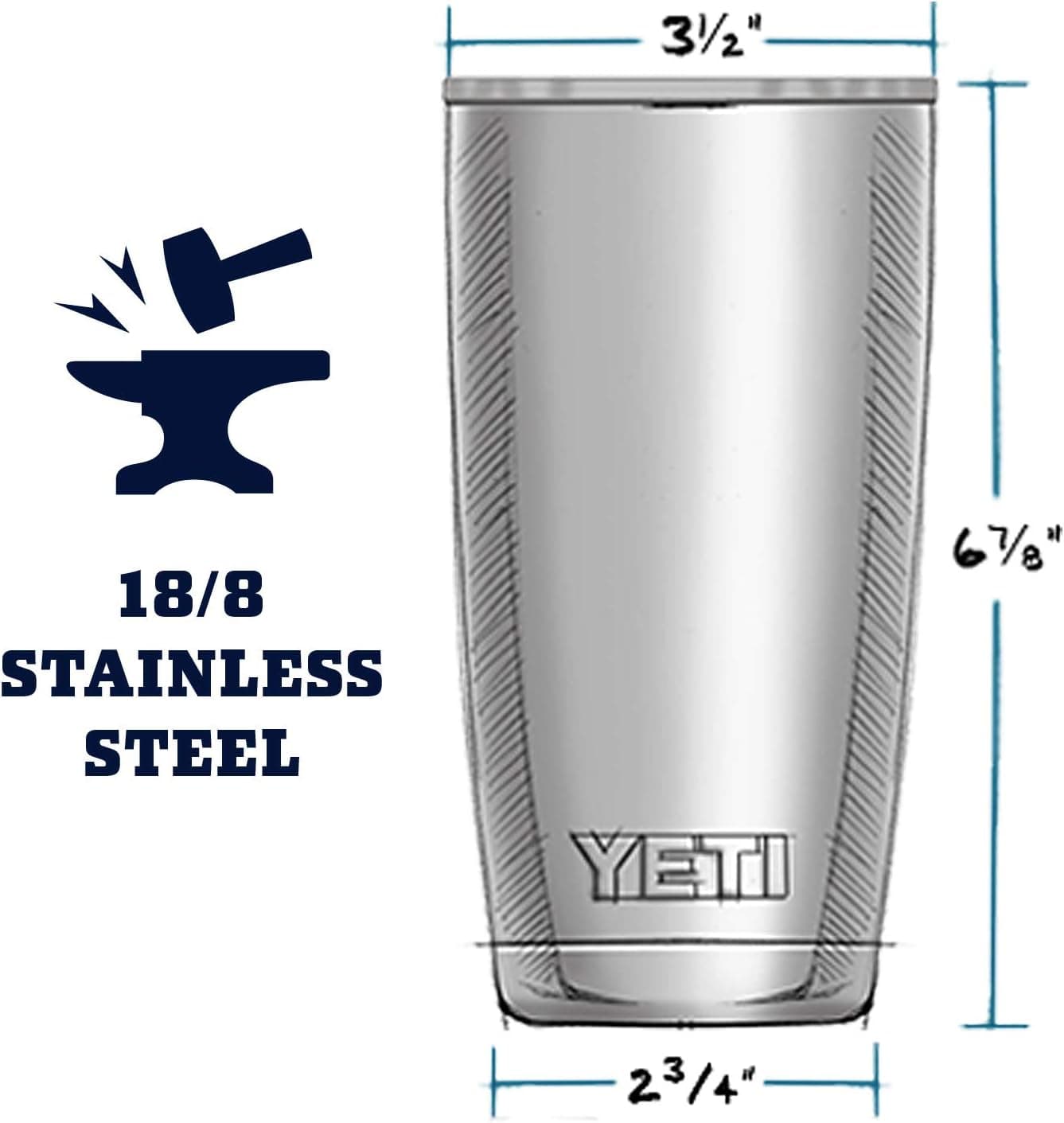 YETI Rambler 20 oz Stainless Steel Vacuum Insulated Tumbler with MagSlider Lid thumbnail 2