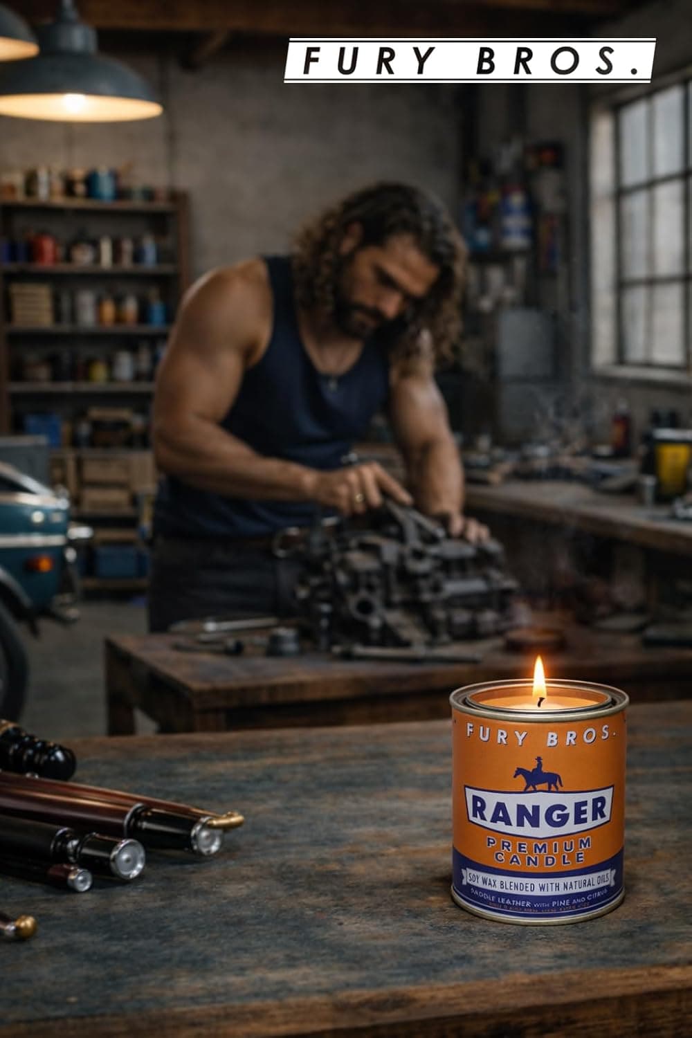 Fury Bros. Ranger Scented Candle - Saddle Leather Pine Citrus thumbnail 4