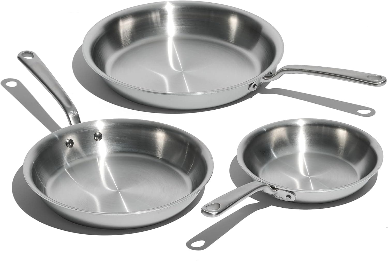 Made In 3-Piece Stainless Steel Frying Pan Set image 1