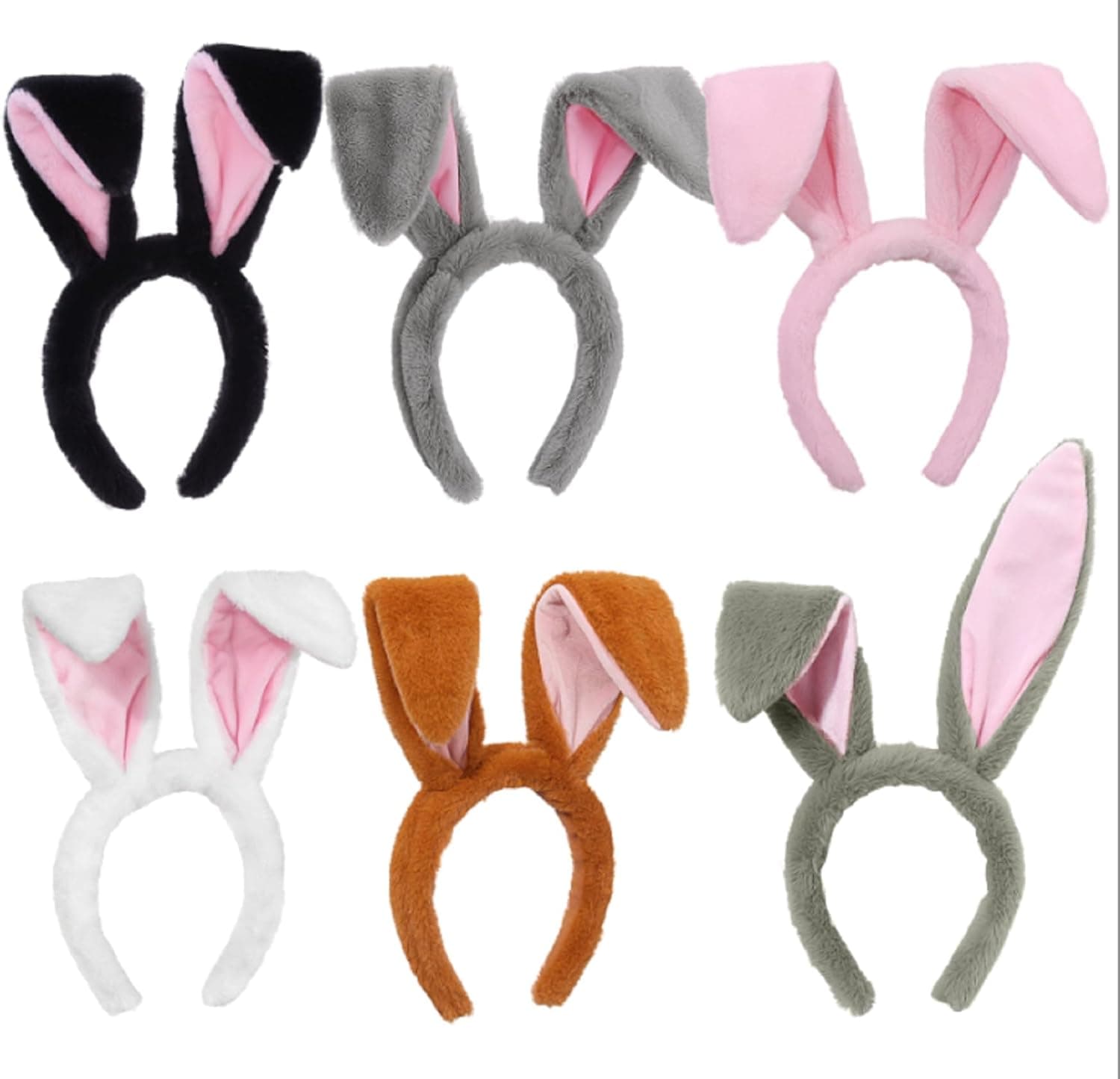 WILLBOND 6 Pcs Easter Bunny Ears Simulation Plush Rabbit Ear Soft Bunny Headband for Cosplay Party Halloween (Natural Color) : Clothing, Shoes &amp; Jewelry — Easter Gifts gift idea