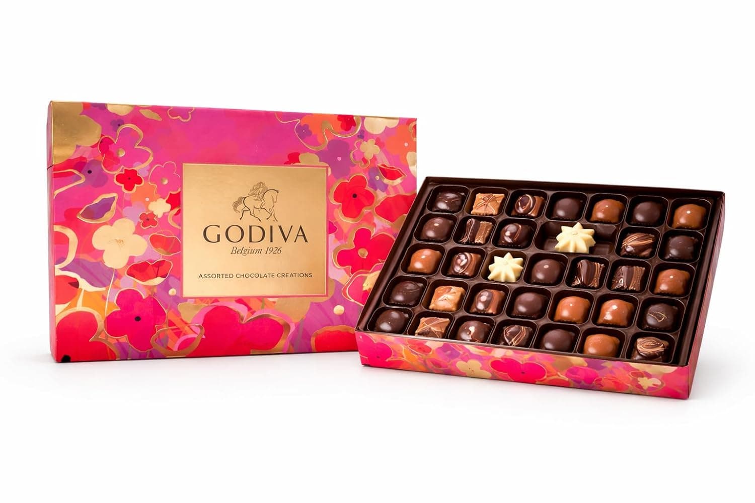 Godiva Assorted Chocolate Creations Spring Box 27 Pieces image 1