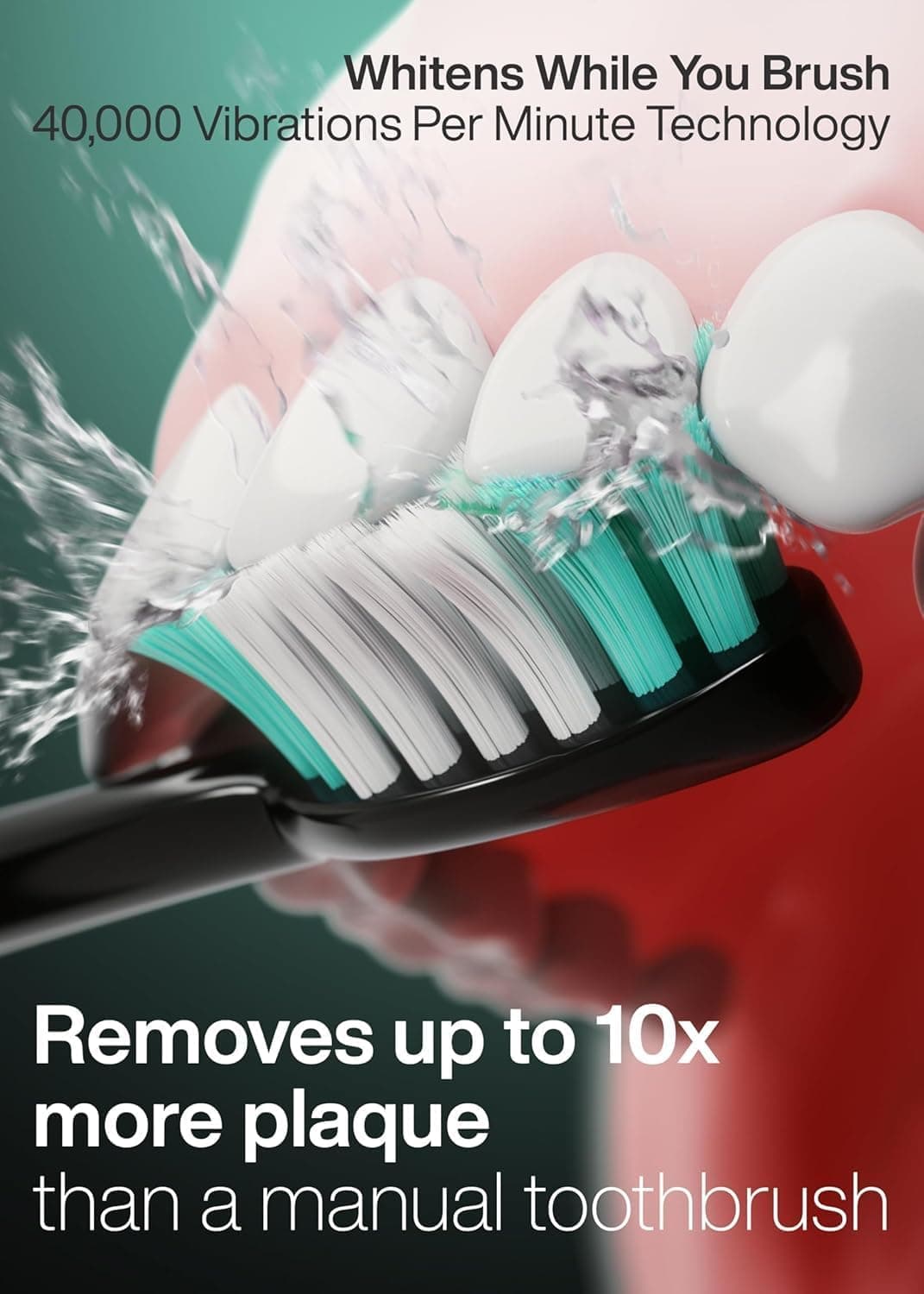 Aquasonic Black Series Ultra Whitening Toothbrush – ADA Accepted Electric Toothbrush- 8 Brush Heads &amp; Travel Case – 40,000 VPM Electric Motor &amp; Wireless Charging - 4 Modes w Smart Timer : Health &amp; Household thumbnail 2