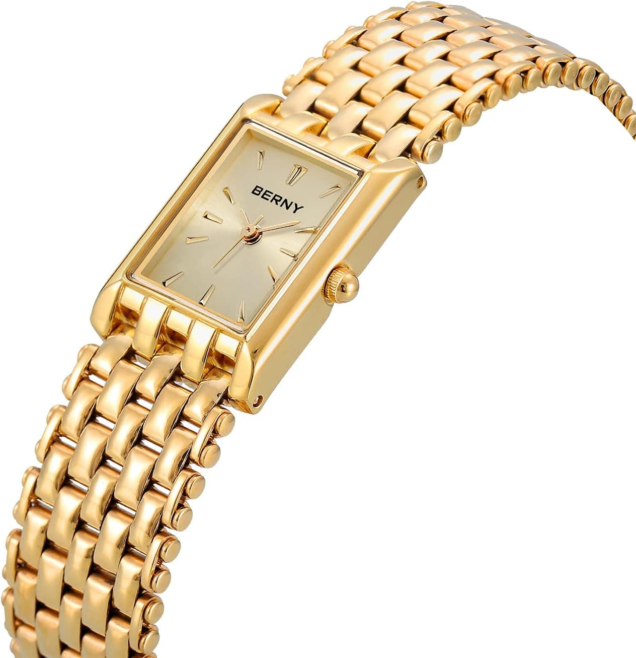 BERNY Gold Women's Quartz Watch with Stainless Steel Band thumbnail 2
