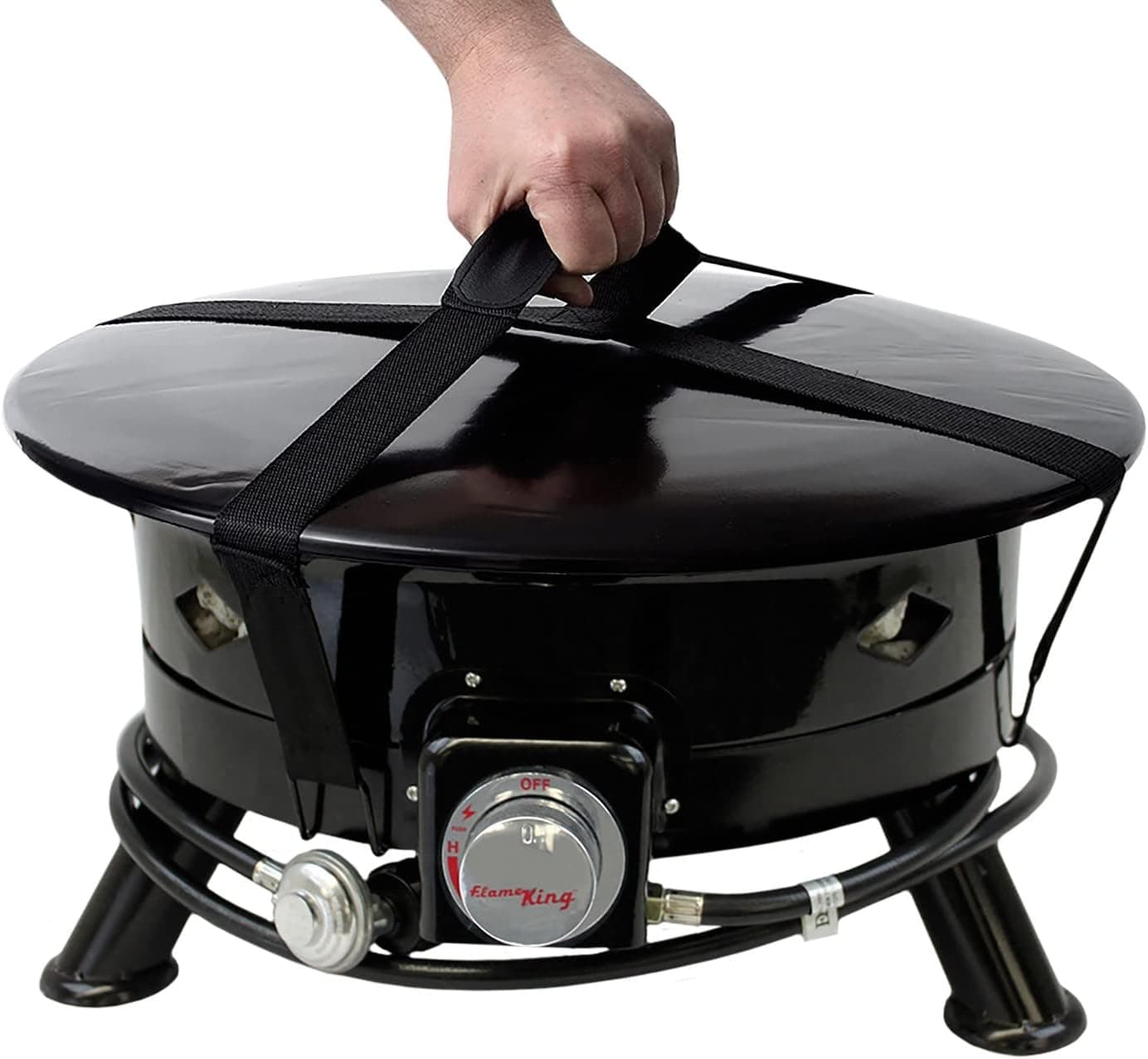 Flame King Smokeless Propane Fire Pit - 24-inch Portable Firebowl thumbnail 5