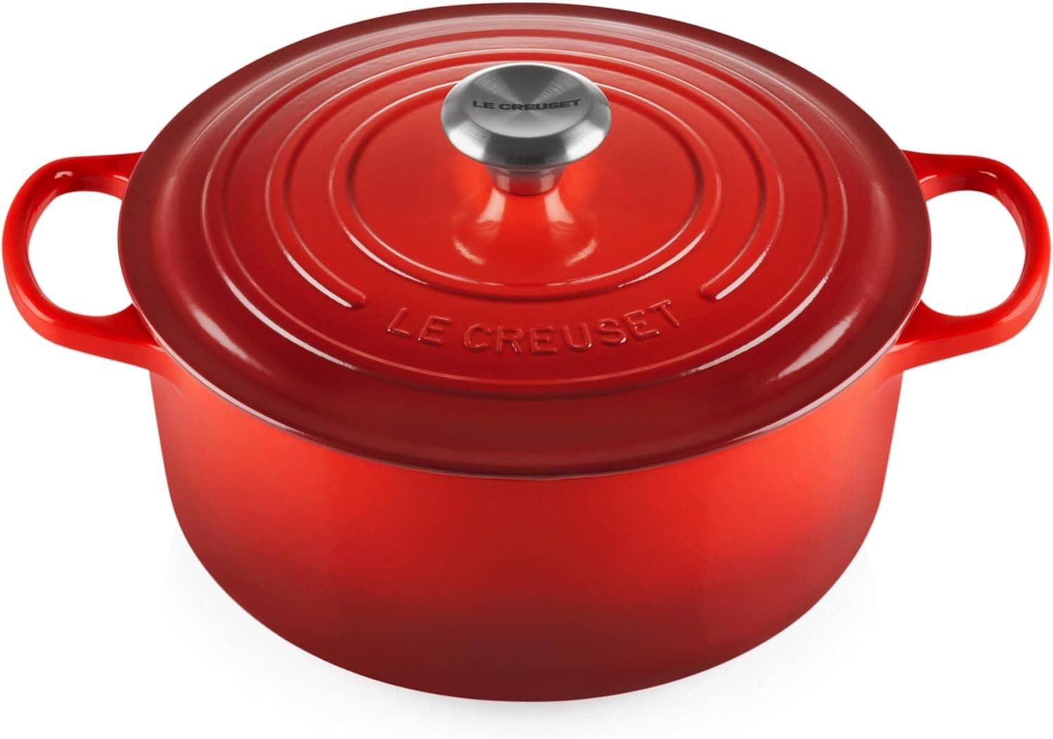 Le Creuset Enameled Cast Iron Signature Round Dutch Oven, 5.5 qt., Cerise image 1