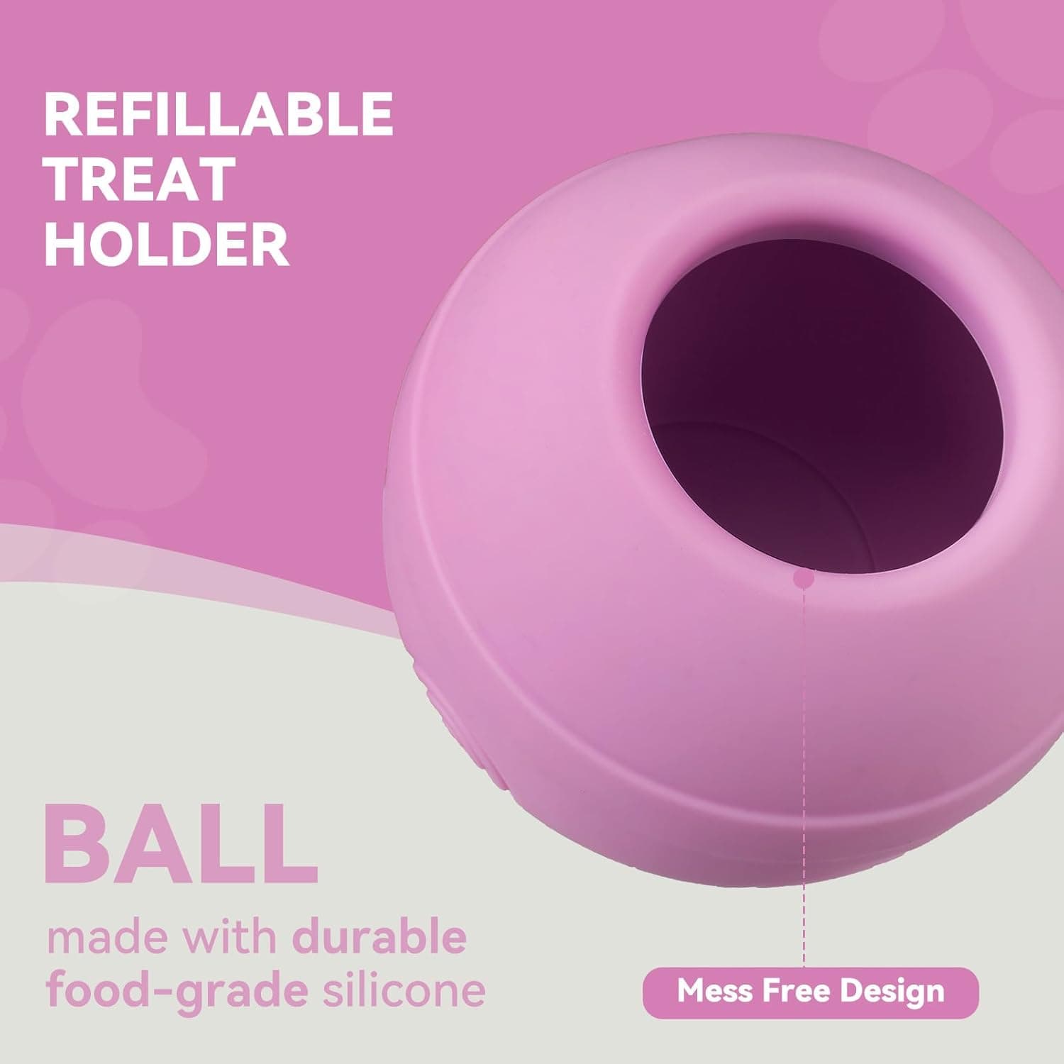 Pet Supplies : Animire Long-Lasting Interactive Dog Lick Toy, Stuffable Dog Enrichment to Keep Dogs Busy, Wobbly Treat Dispensing Freezable Chew Toys, Food-Grade Safe (Pastel Purple,M) : Amazon.com thumbnail 5