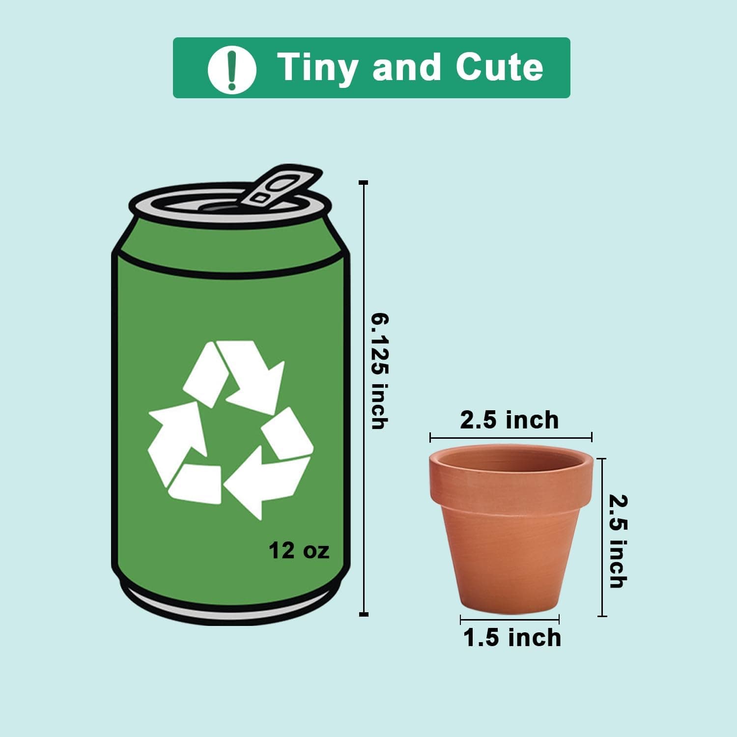 2.5 Inch Terracotta Pots - 12 Pack with Drainage thumbnail 2