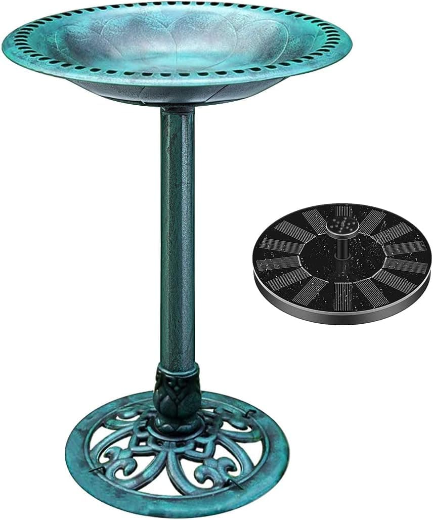 VIVOHOME Solar Bird Bath with Fountain image 1