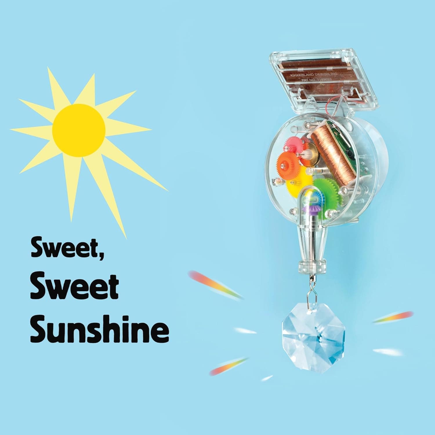 Kikkerland Solar Powered Rainbow Maker – Prism Suncatcher, Fun Home Window Decor – Unique Gift for Christmas &amp; Birthdays – Single Crystal : Patio, Lawn &amp; Garden thumbnail 4