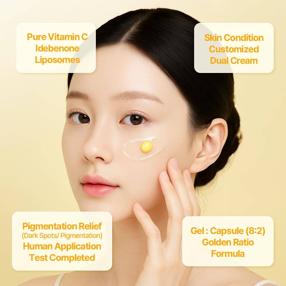 COSCELL Vita C Capsule Cream - Korean Boba Vitamin C Capsule Brightening Cream - Lightweight Moisturizer For Radiant Skin, 50ml / 1.69 Fl Oz : Beauty &amp; Personal Care thumbnail 4