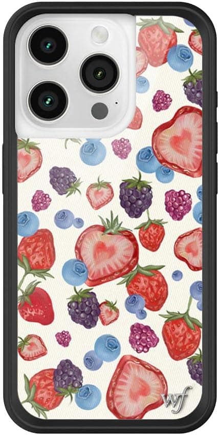 Wildflower Cases - Compatible with iPhone 16 Pro | Protective Black Bumper, 6.5ft Drop Test Certified, Women Owned Small Business | Berries Aesthetic Classic Popular Trendy | Fruit Tart : Cell Phones &amp; Accessories image 1