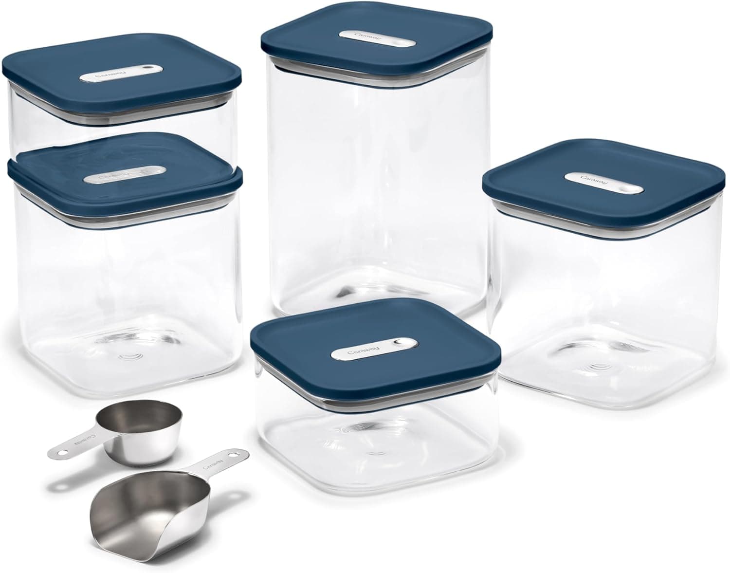 Caraway 13-Piece Glass Airtight Food Storage Containers with Lids in Navy image 1