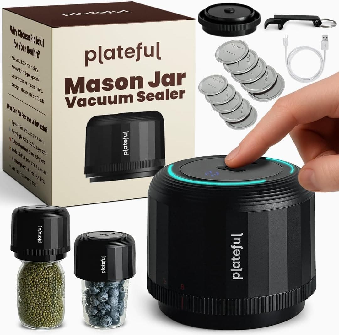 Plateful Electric Mason Jar Vacuum Sealer Kit image 1
