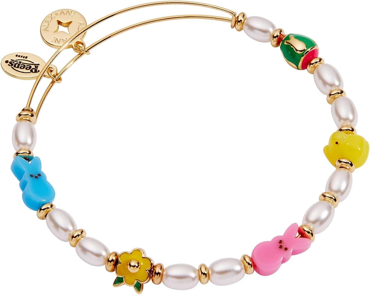 Alex and Ani PEEPS® Chick and Bunny Beaded Bangle image 1