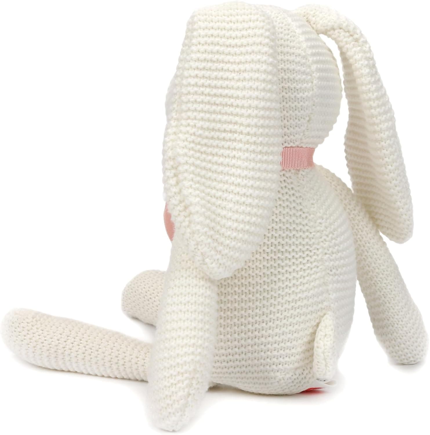 FLUFFYFUN 100% Organic Cotton White Bunny Rabbit Plush Toy thumbnail 3