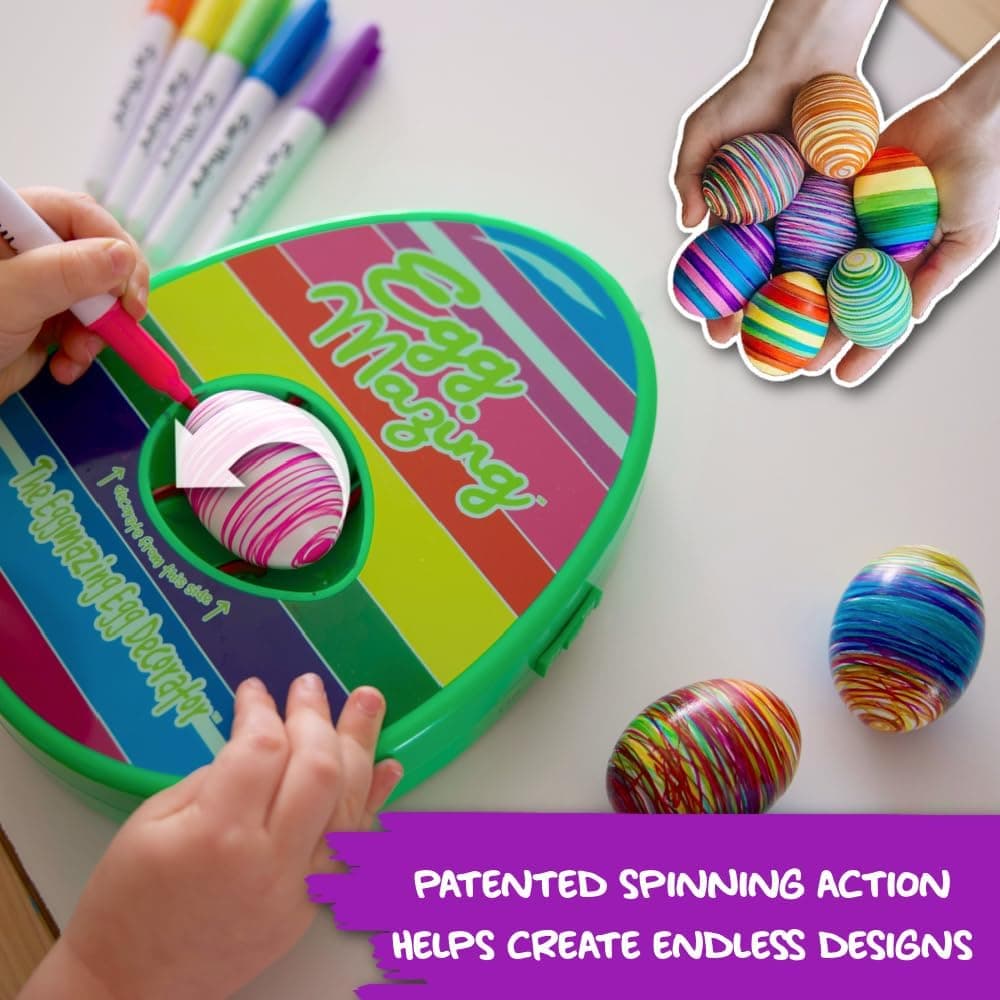 Eggmazing Egg Decorator Kit with Spinner and Markers thumbnail 2