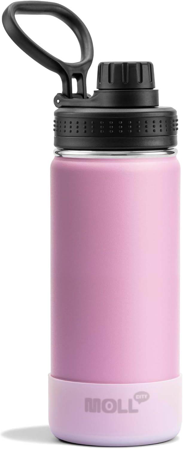 Mollcity Kids Insulated Water Bottle 16 oz - Purple Pink image 1