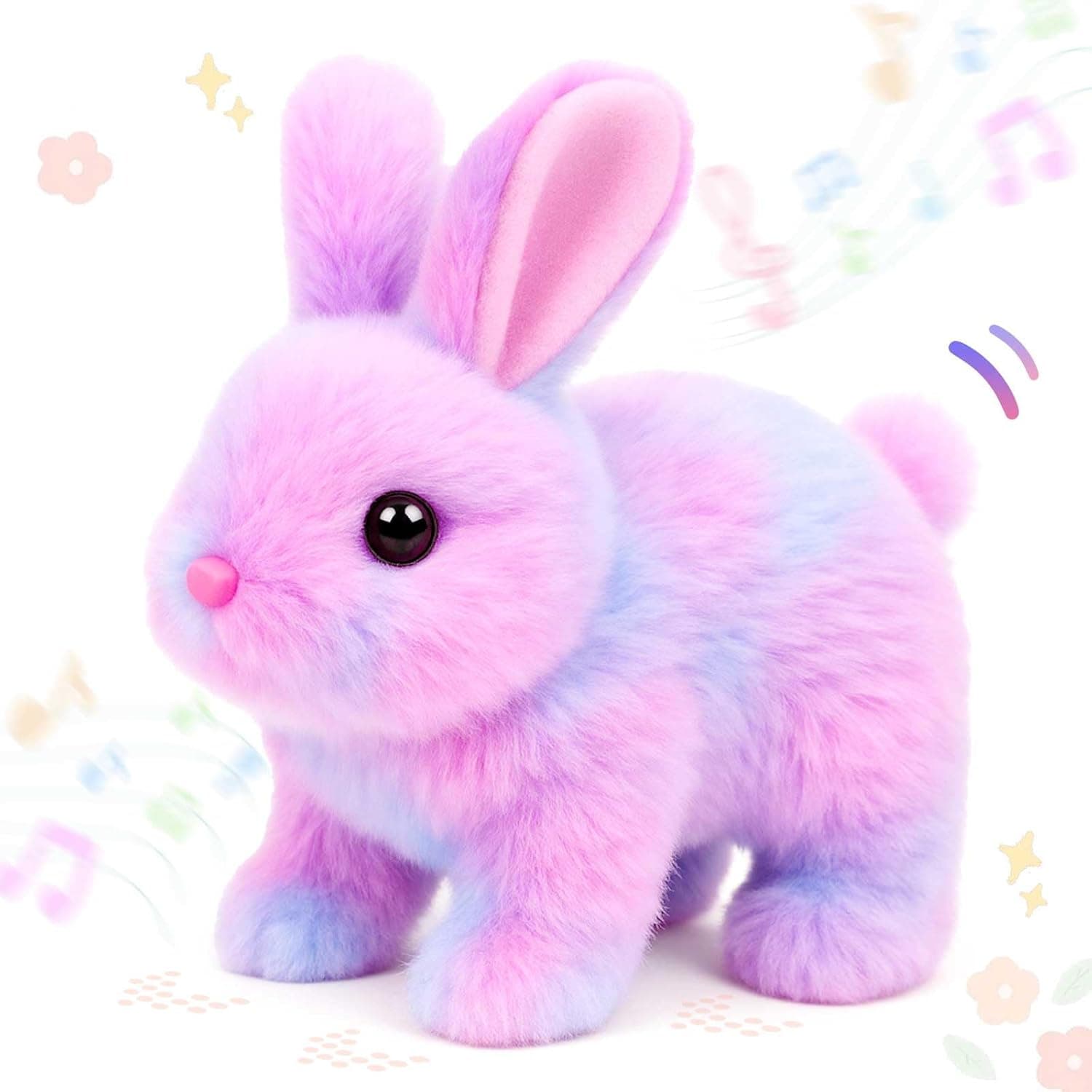 Easfan Easter Rabbit Pink Plush Interactive Toy image 1