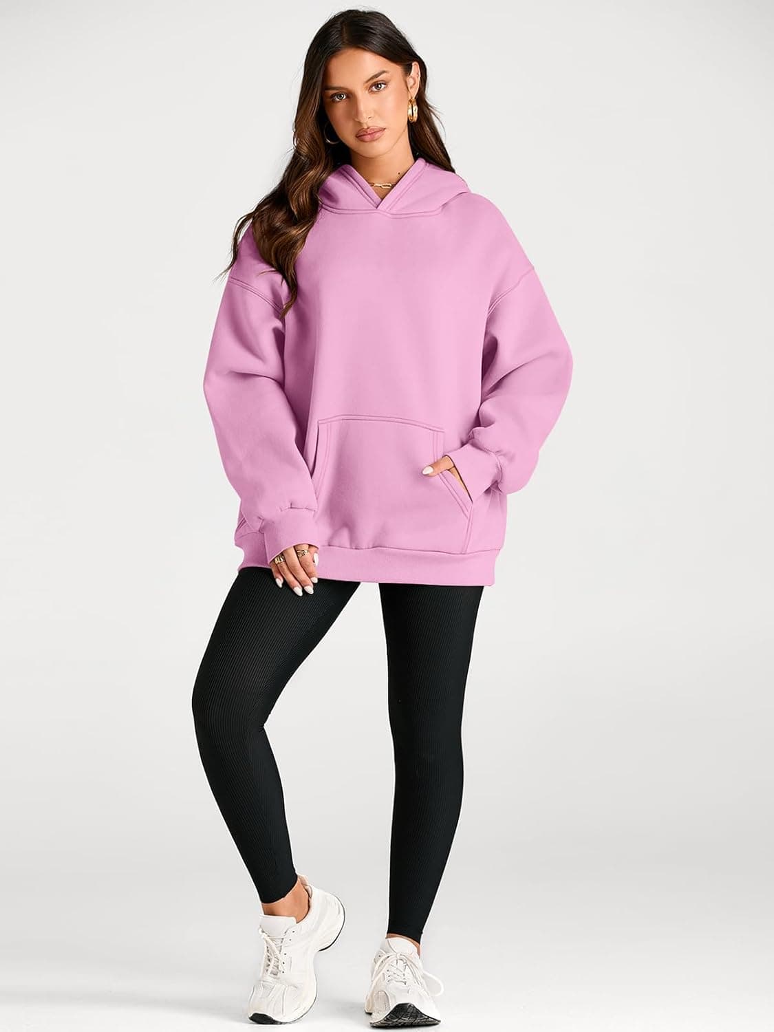 Trendy Queen Womens Oversized Hoodies Fleece Sweatshirts Fall Fashion Pullover Sweaters Winter Clothes Pink M : Clothing, Shoes &amp; Jewelry thumbnail 5