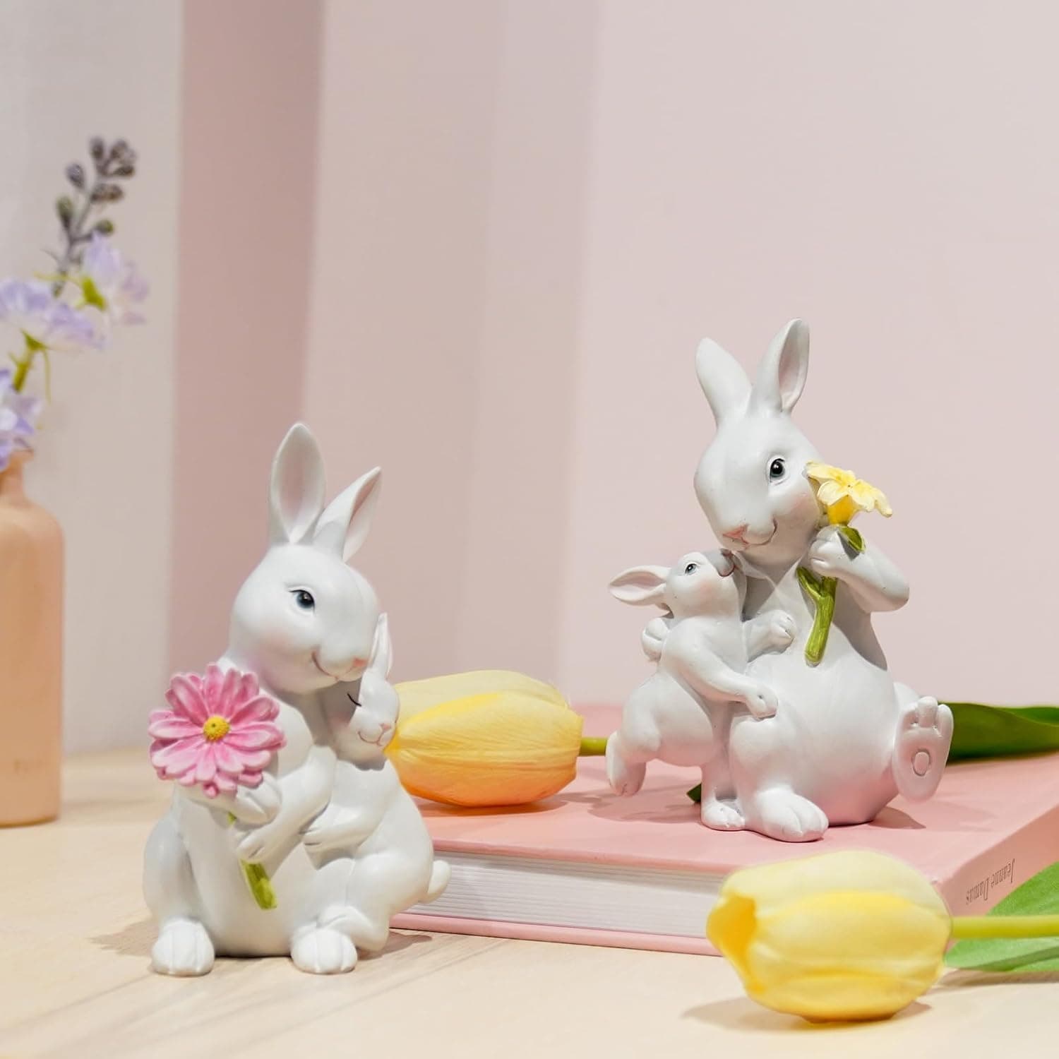 Braxio Easter Bunny Family Figurine Set of 2 thumbnail 2