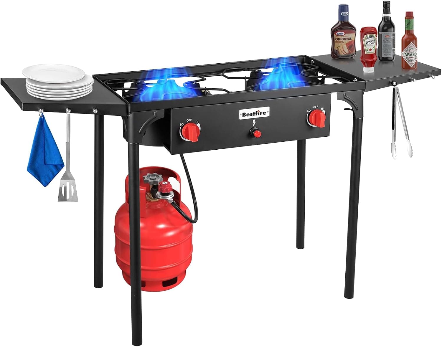 Bestfire 2-Burner Camping Stove with Auto Ignition image 1