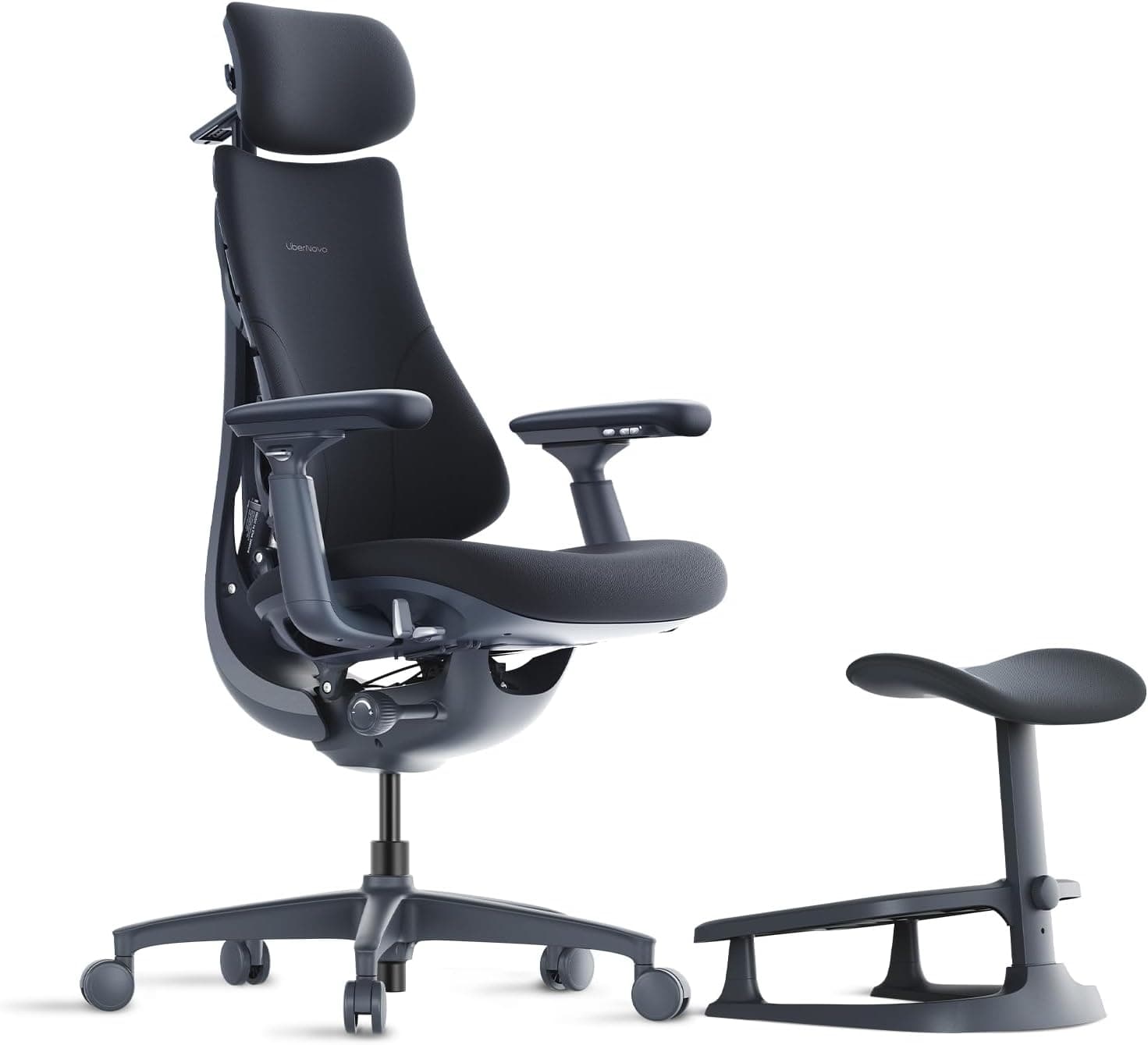 LiberNovo Dynamic Ergonomic Desk Chair and StepSync Footrest Bundle image 1