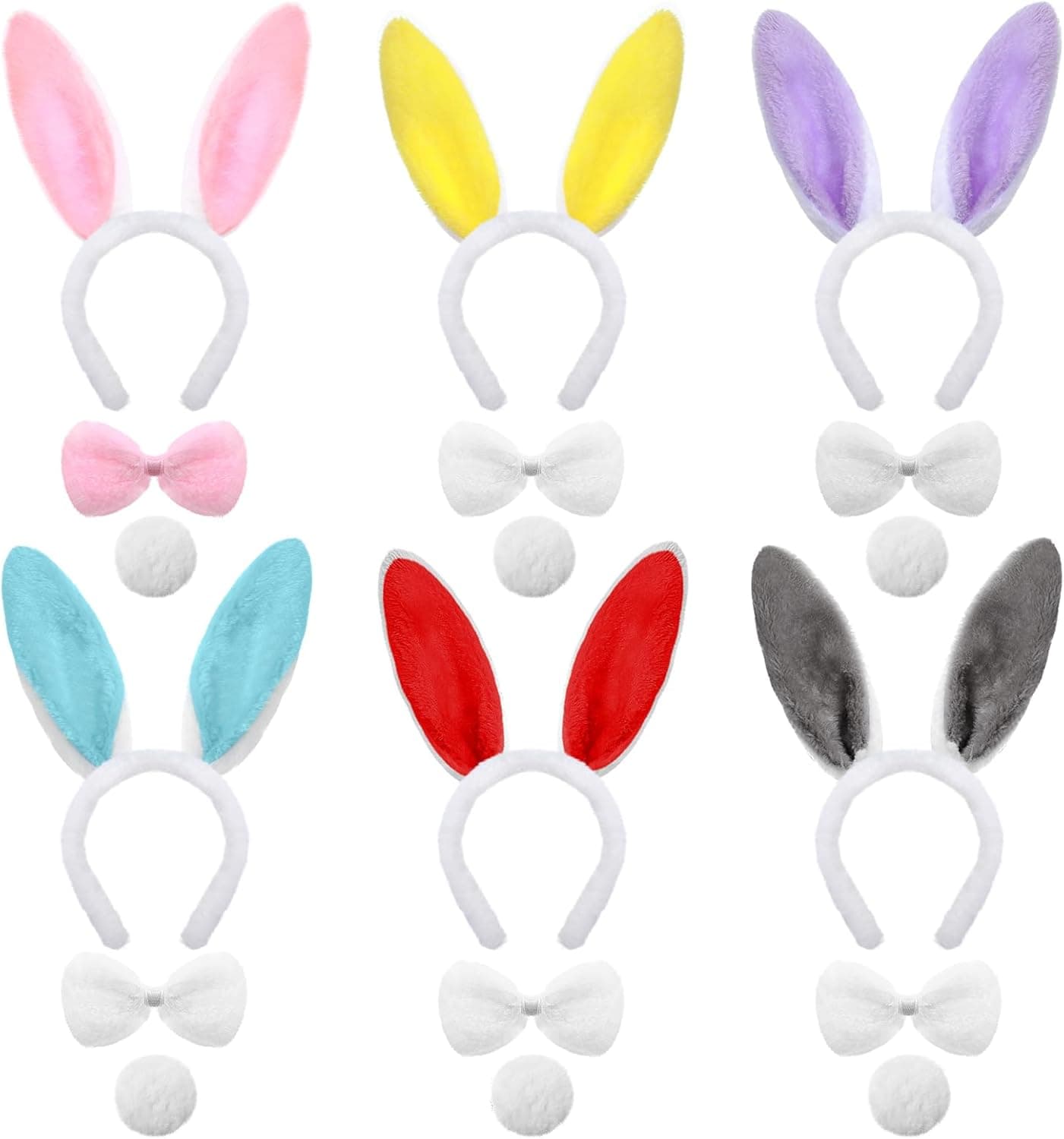 Easter Bunny Headbands for Kids: 18-Pc Set