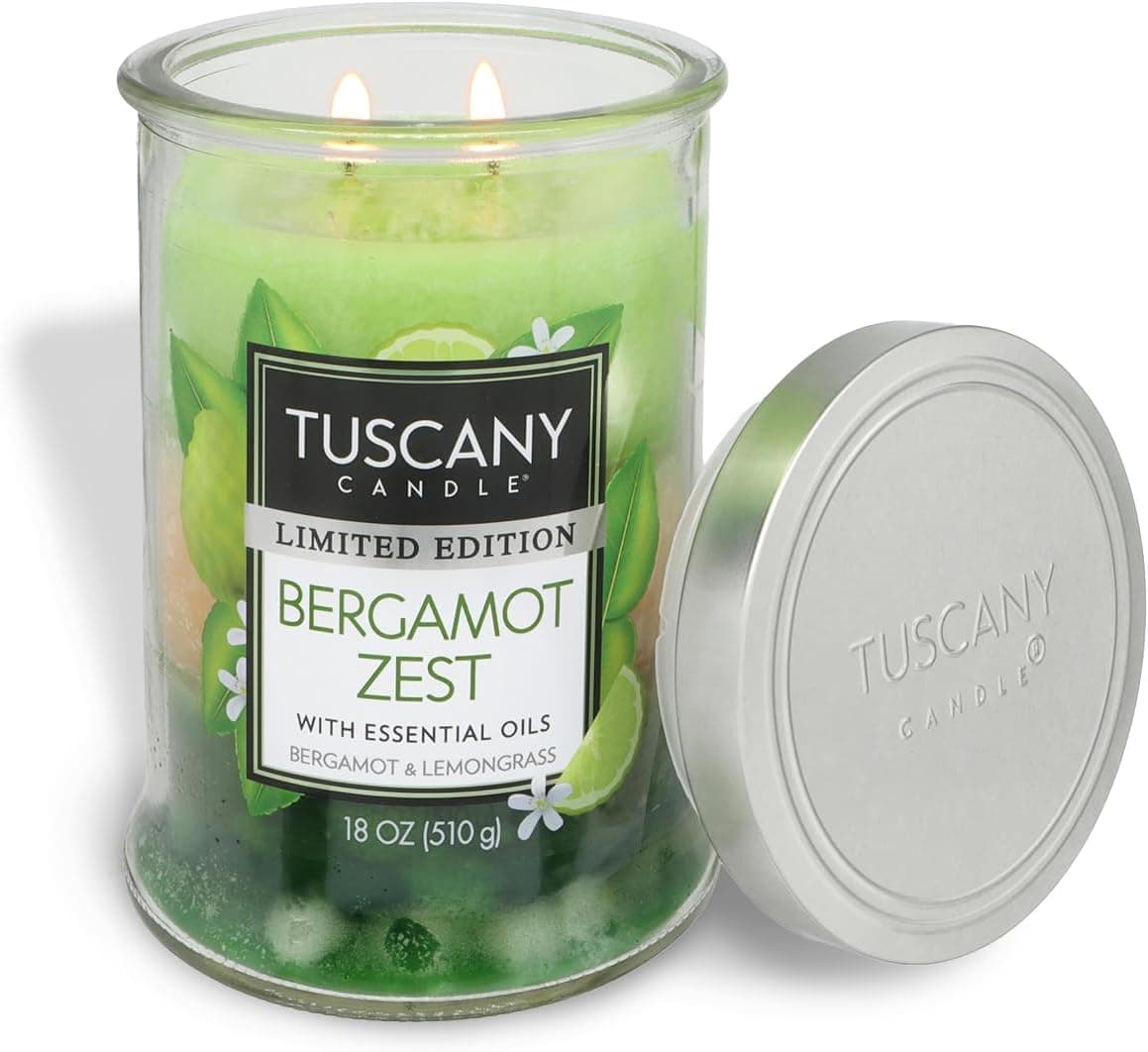 Tuscany Candle Bergamot Zest Lemongrass Scented Spring Candle, 18 oz thumbnail 2