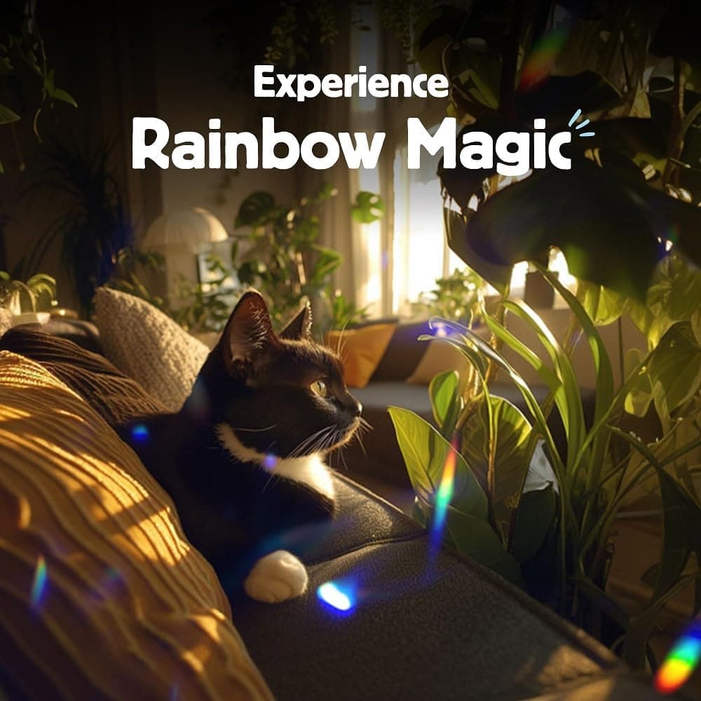 Kikkerland Solar Powered Rainbow Maker – Prism Suncatcher, Fun Home Window Decor – Unique Gift for Christmas &amp; Birthdays – Single Crystal : Patio, Lawn &amp; Garden thumbnail 5