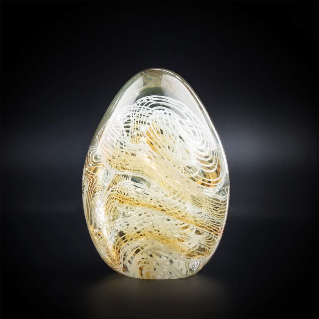 Crystal Blessings Paperweight Easter Egg Blown Glass Figurine - Yellow thumbnail 3