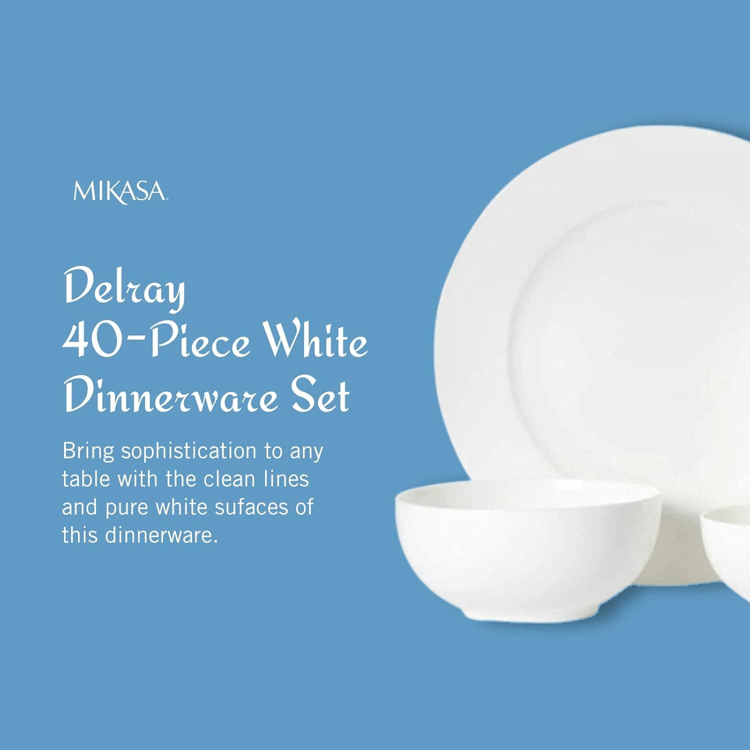 Mikasa Delray 40-Piece Bone China Dinnerware Set thumbnail 2