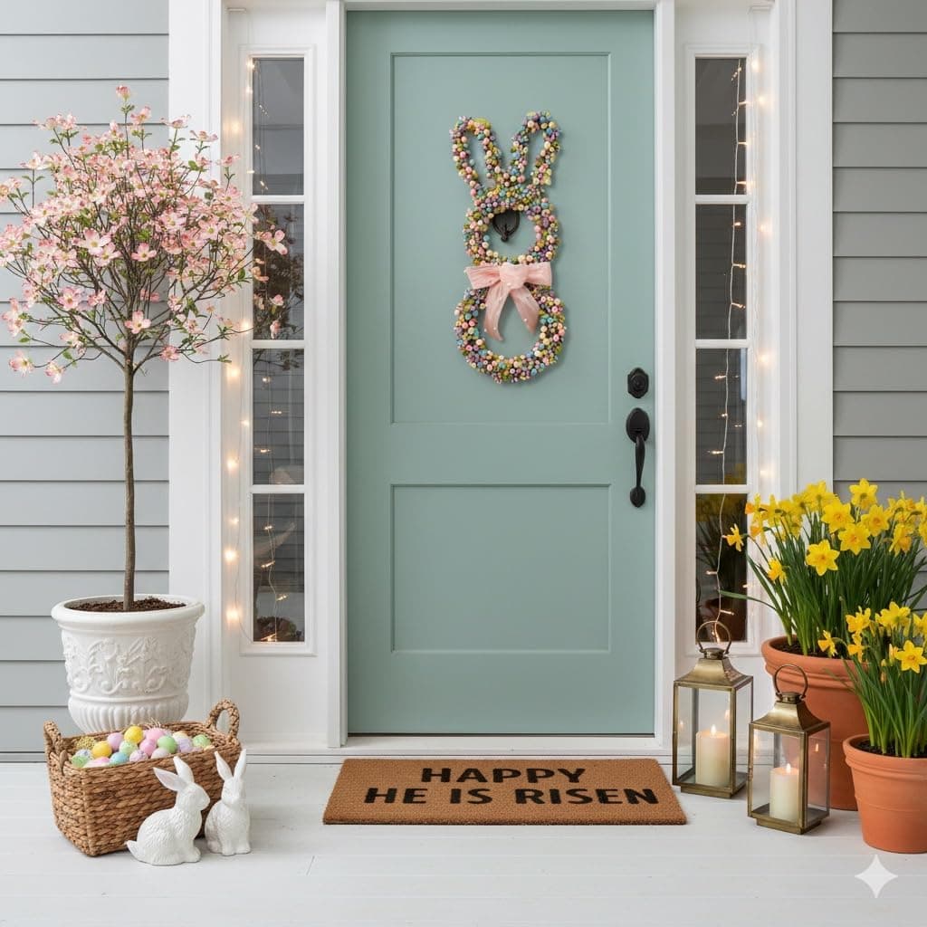 18 Inch Easter Bunny Berries Wreath thumbnail 3