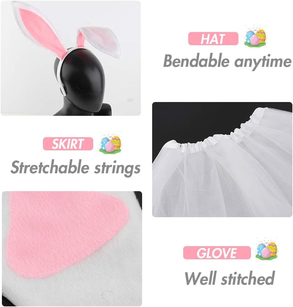 5-Piece Easter Bunny Costume Accessories Set for Kids thumbnail 5