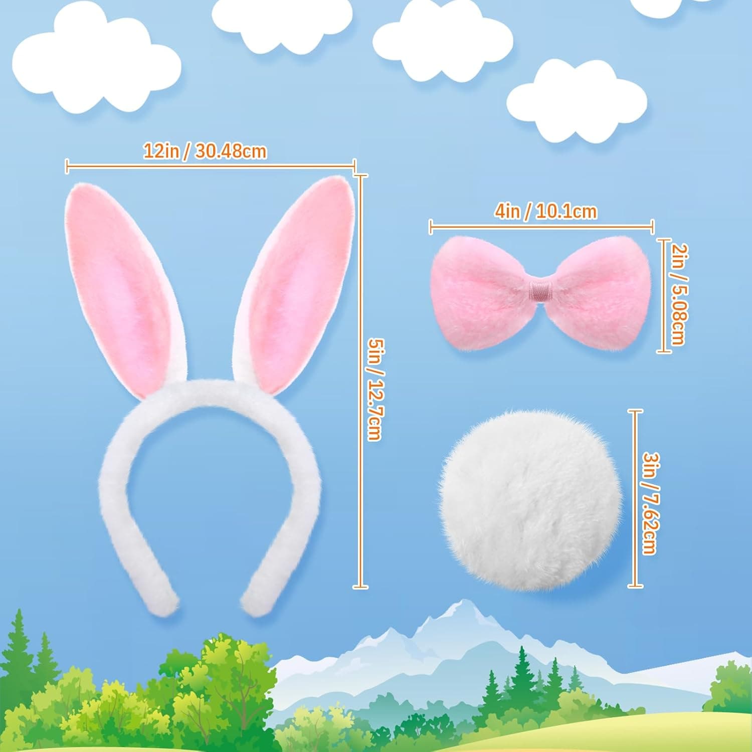 Chuangdi 18 Pcs Easter Bunny Headband Set thumbnail 3