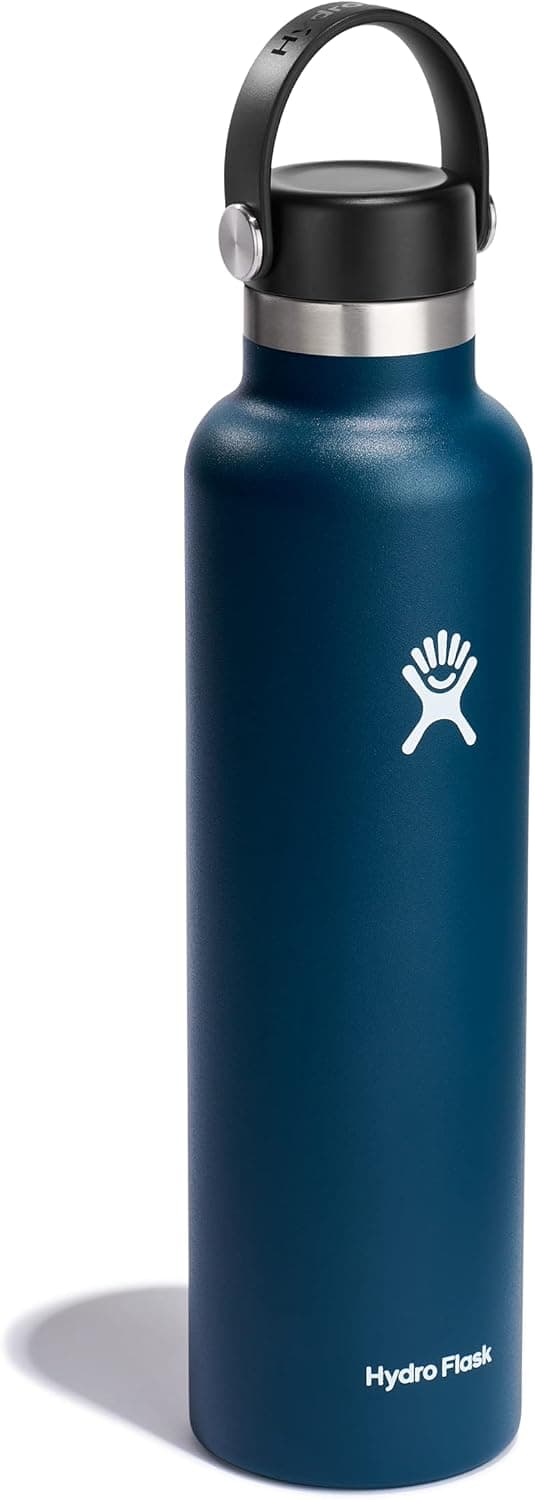 Hydro Flask Water Bottle - Insulated Stainless Steel - Non Spill, Leakproof in 24 Oz Indigo Blue : Sports &amp; Outdoors thumbnail 2